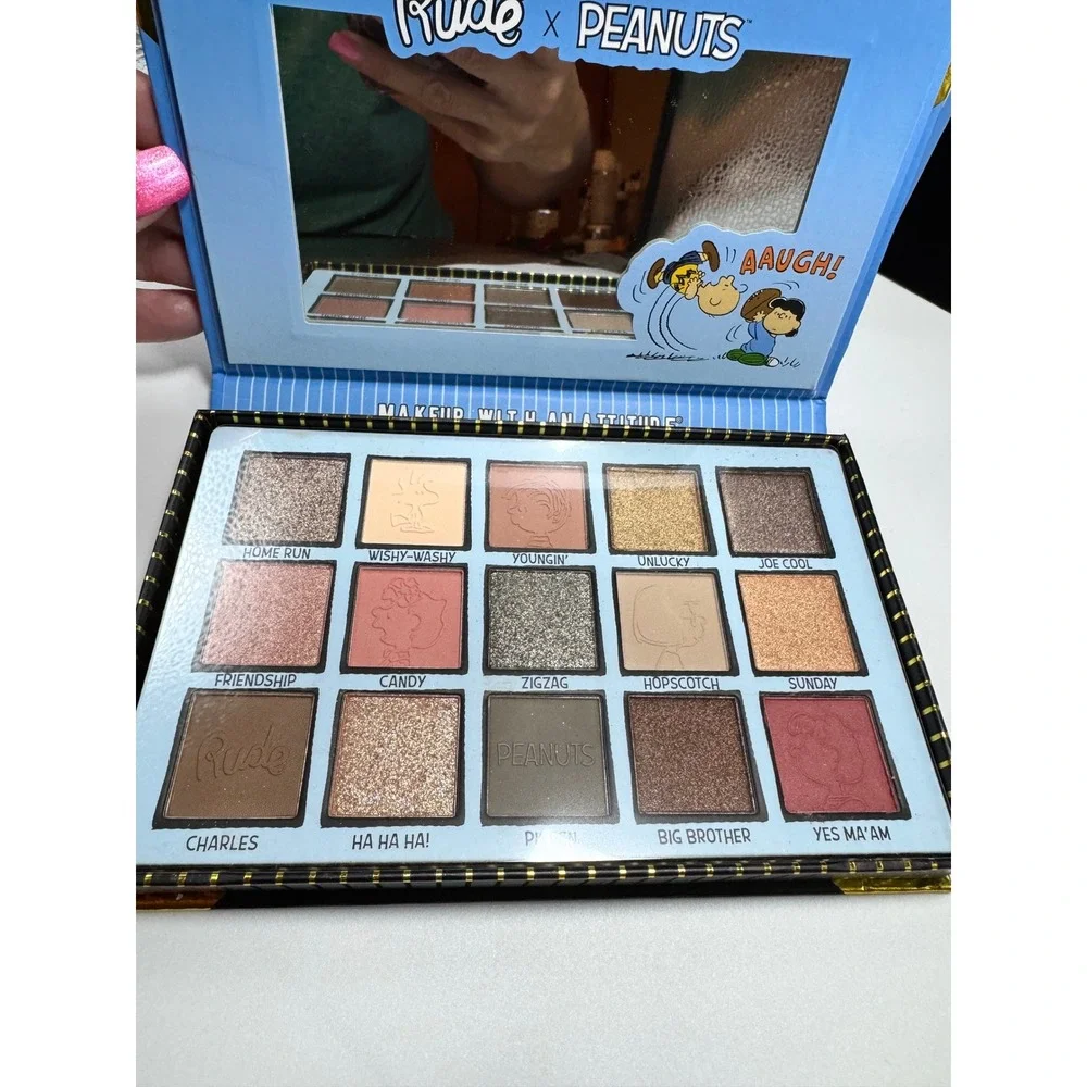 Rude Cosmetics x Peanuts Shades of Peanuts 15 Color Eyeshadow Palette Cool Toned
